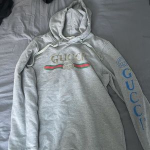 Gucci dragon embroidered hoodie
